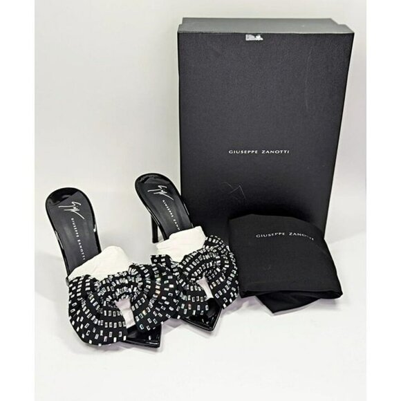Giuseppe Zanotti Intriigo Alexandrine 90 Embellished Sandals Size 37 MSRP $1,195 - Picture 3 of 11